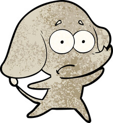 cartoon unsure elephant