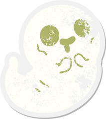 spooky cute halloween ghost grunge sticker