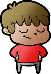 cartoon happy boy