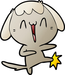 cartoon laughing dog kicking