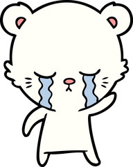 sad little polar bear cartoon