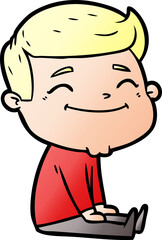 happy cartoon man