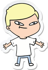 sticker of a cartoon boy