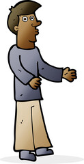 cartoon curious man