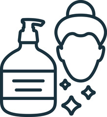 Facial cleanser icon. Monochrome simple sign from beauty and personal care collection. Facial cleanser iron icon for logo, templates, web design and infographics.