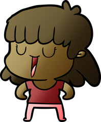 cartoon woman laughing