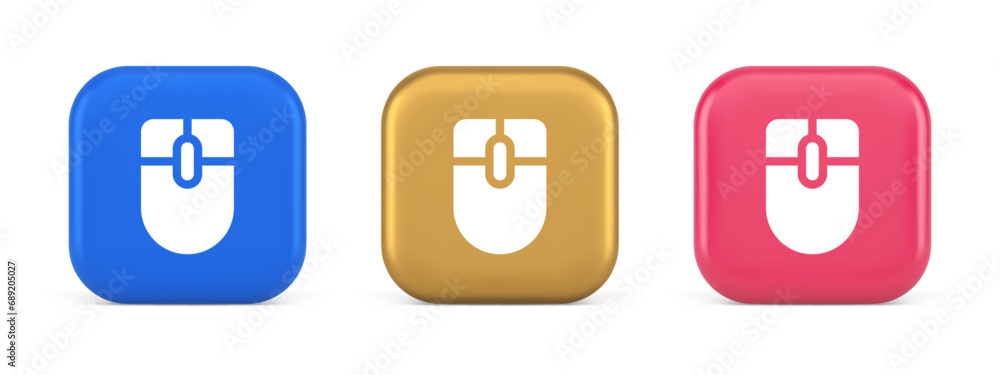 Poster mouse computer scrolling device cursor button click control cyberspace interface 3d icon
