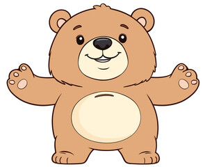 Bear with open arms wants hugs