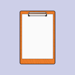 Paper Clipboard Vector Icon Illustration Icon School Exam Clipboard