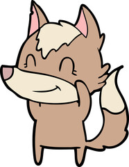 friendly cartoon wolf