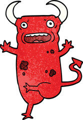 cartoon doodle demon