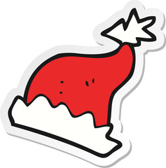 sticker of a cartoon santa hat