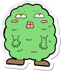 sticker of a funny cartoon monster