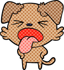 cartoon disgusted dog