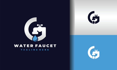 letter G water faucet logo