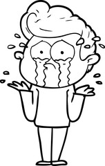 cartoon crying man