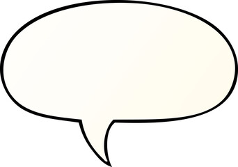 cartoon speech bubble in smooth gradient style with speech bubble in smooth gradient style