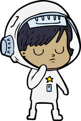 cartoon astronaut woman
