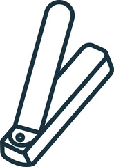Nail clippers icon. Monochrome simple sign from beauty and personal care collection. Nail clippers icon for logo, templates, web design and infographics.