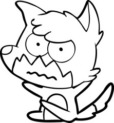cartoon annoyed fox