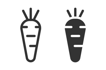 Carrot icon isolated on a white background. Vector illustration