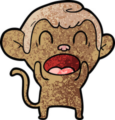 shouting cartoon monkey