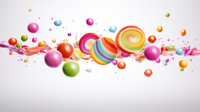 background with colorful candy