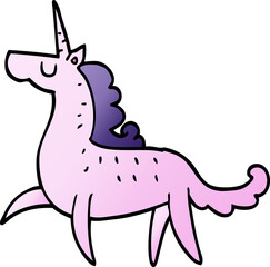 cartoon doodle magical unicorn
