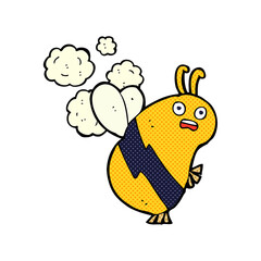 cartoon flying bee