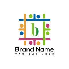 Abstract B letter modern initial lettermarks logo design	