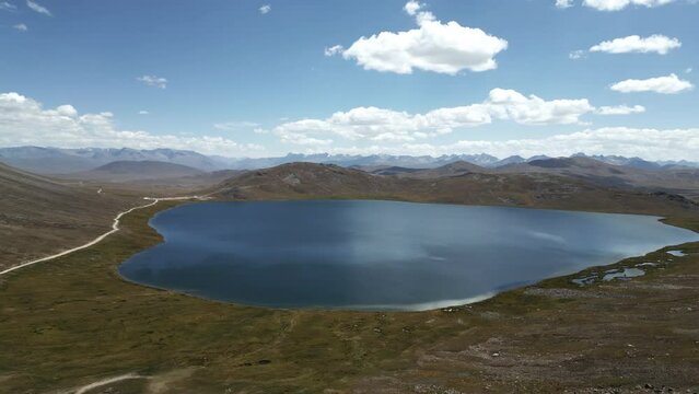 Sheosar Lake is an alpine lake situated at the western end of Deosai National Park, Gilgit-Baltistan, Pakistan. It is located at a height of 4,142 meters.