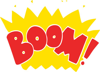 flat color illustration cartoon word boom © lineartestpilot