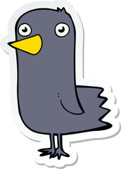 sticker of a cartoon bird