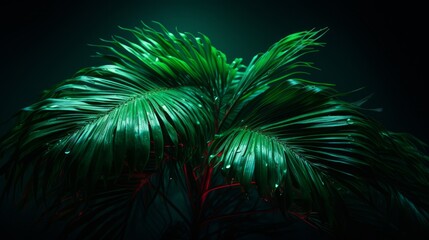beautiful plants with black background