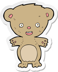 sticker of a cartoon teddy bear