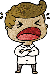 cartoon shouting man