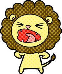 cartoon angry lion