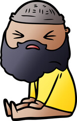 cartoon man with beard