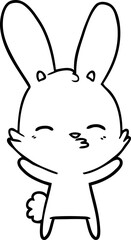 curious bunny cartoon