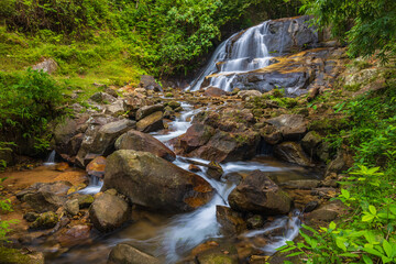Mae Ramoeng waterfall, Beautiful waterfall in Mae Moei national Park, Tak  province, ThaiLand.