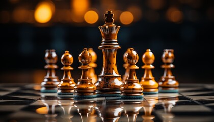 close up shot of chess last move to win