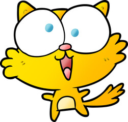cute cartoon crazy cat