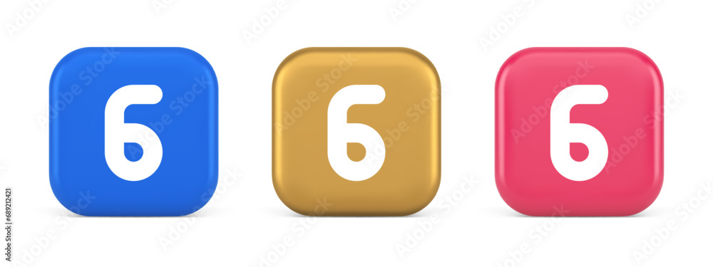 Poster six button number calculator finance counting user interface keyboard panel 3d icon
