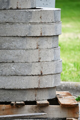 Naklejka premium Stack of Concrete Rings