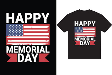 Happy Memorial Day T-shirt Design Templet