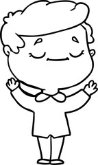Fototapeta premium cartoon peaceful man
