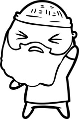 cartoon man with beard
