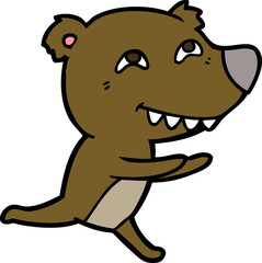 cartoon bear running