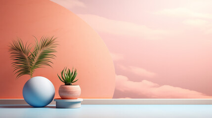 Fototapeta premium Interior decor with copyspace