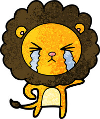 cartoon crying lion
